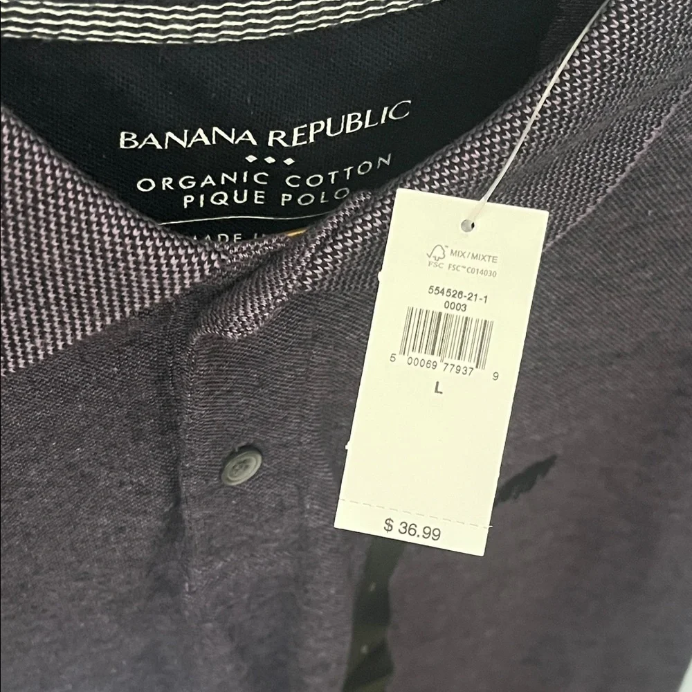 Banana Republic Men's Dark Purple Polo - Picture 2 of 4
